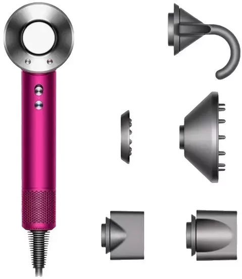 Фен Dyson HD08 Supersonic (фуксия/никелья) - фото
