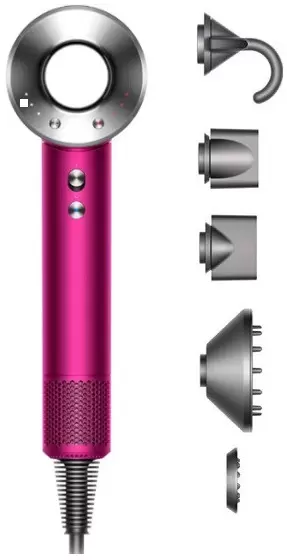 Фен Dyson HD08 Supersonic (фуксия/никелья) - фото2