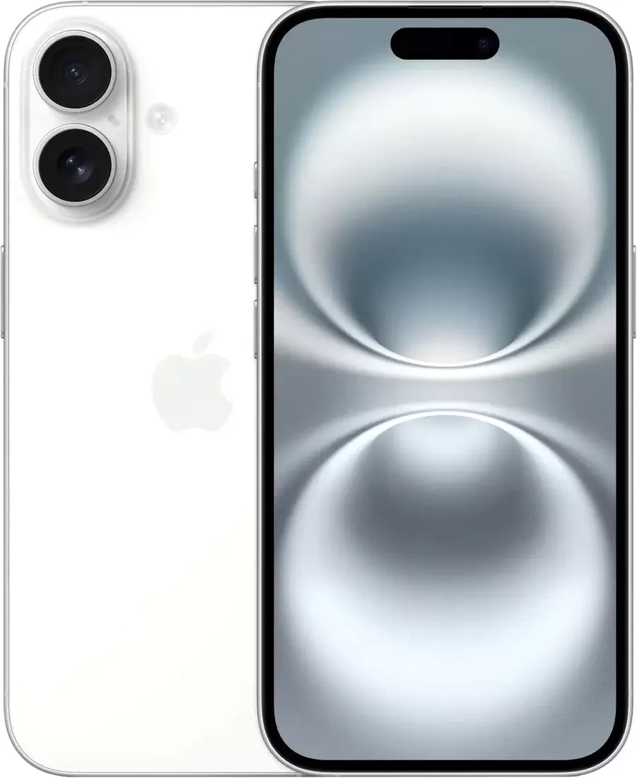Смартфон Apple iPhone 16 Dual SIM 128GB (белый) - фото